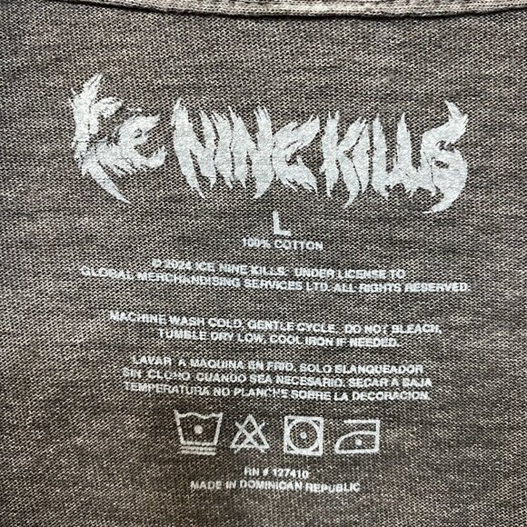 Ice Nine Kills Silence Mask Rock Tee size Large - Picture 4 of 4